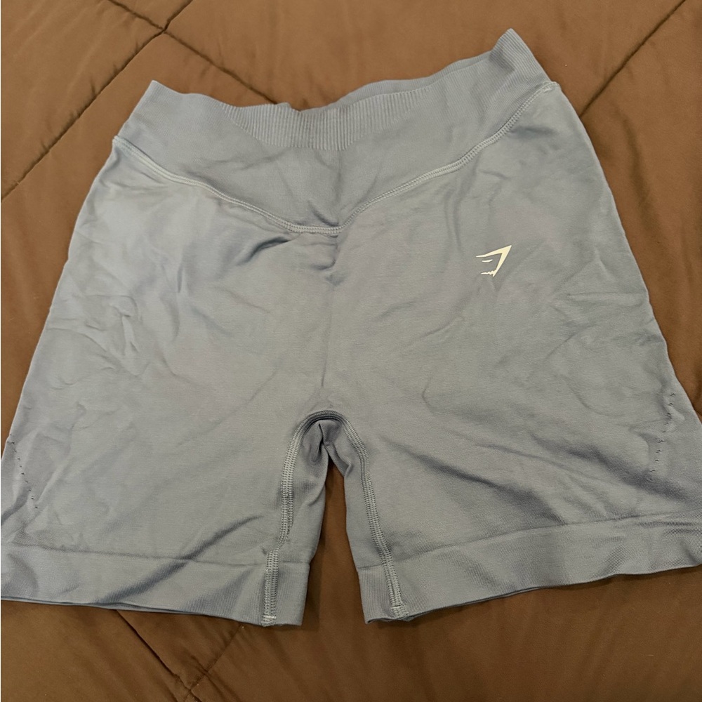 Gymshark Women's Light Blue Bike Shorts